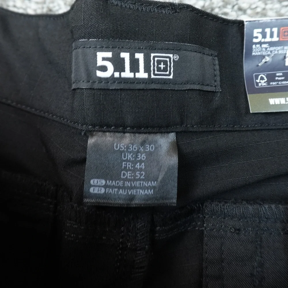 NEW 5.11 Tactical Pants Mens 36X30 Black Stryke Flex Tac Cargo Utility Stretch